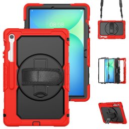 SOLID 360 Strapabíró tok Samsung Galaxy Tab S10 FE+ piros