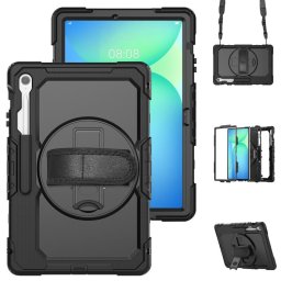 SOLID 360 Strapabíró tok Samsung Galaxy Tab S10 FE+ készülékhez, fekete
