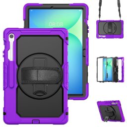 SOLID 360 Strapabíró tok Samsung Galaxy Tab S10 FE+ lila színben