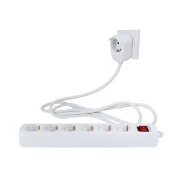 GAO Asztali elosztó "Powersplit" 6+1-es kapcsolóval 2m, túlterh.véd, fehér 250V, 16A, 2.0m, H05VV-F 3x1.5 mm², IP20