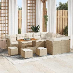 vidaXL Kerti Kanapé Szett 13 db 9-Ülőhelyek száma Beige és krém