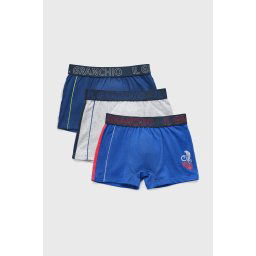 3PACK Rule Hill fiú boxeralsó kékes-szürke 1112