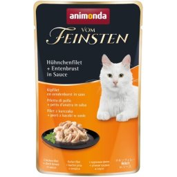 Animonda Vom Feinsten Pouch csirkefilés és kacsamelles alutasakos macskaeledel szószban (18 x 50 g) 900gr