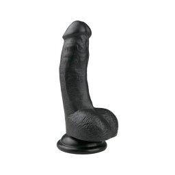 Easytoys - tapadókorongos, herés dildó (15cm) - fekete