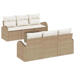 vidaXL Kerti Kanapé Szett 7 db 6-Ülőhelyek száma Beige és krém