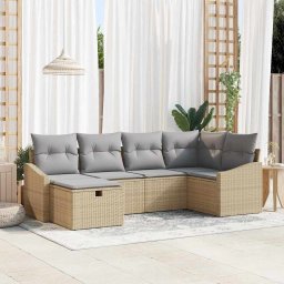 vidaXL Kanapé Szett 6 db polirattan