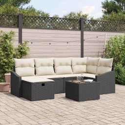 vidaXL Kanapé Szett 6 db polirattan