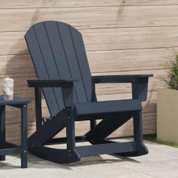 vidaXL Adirondack hintaszék Sötétkék 92 x 73,5 x 92 cm HDPE