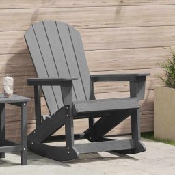vidaXL Adirondack hintaszék Világosszürke 92 x 73,5 x 92 cm HDPE