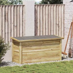 vidaXL Tároló Doboz Természetes 119 x 44,5 x 58 cm Impregnált fenyőfa
