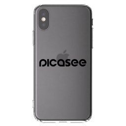 Átlátszó szilikon tok az alábbi mobiltelefonokra Apple iPhone X/XS - Picasee - new logo - black
