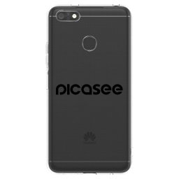 Átlátszó szilikon tok az alábbi mobiltelefonokra Huawei P9 Lite Mini - Picasee - new logo - black