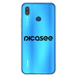 Átlátszó szilikon tok az alábbi mobiltelefonokra Huawei P20 Lite - Picasee - new logo - black