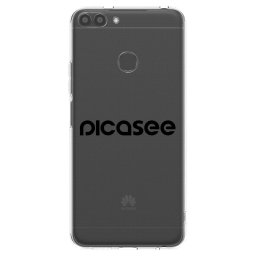 Átlátszó szilikon tok az alábbi mobiltelefonokra Huawei P Smart - Picasee - new logo - black