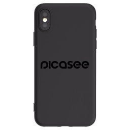 Fekete szilikon tok az alábbi mobiltelefonokra Apple iPhone X/XS - Picasee - new logo - black