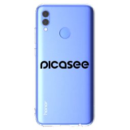 Átlátszó szilikon tok az alábbi mobiltelefonokra Huawei P Smart 2019 - Picasee - new logo - black