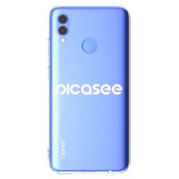 Átlátszó szilikon tok az alábbi mobiltelefonokra Huawei P Smart 2019 - Picasee - new logo - white