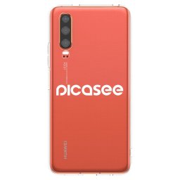 Átlátszó szilikon tok az alábbi mobiltelefonokra Huawei P30 - Picasee - new logo - white