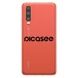 Átlátszó szilikon tok az alábbi mobiltelefonokra Huawei P30 - Picasee - new logo - black