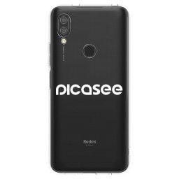 Átlátszó szilikon tok az alábbi mobiltelefonokra Xiaomi Redmi 7 - Picasee - new logo - white