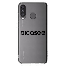 Átlátszó szilikon tok az alábbi mobiltelefonokra Huawei P30 Lite - Picasee - new logo - black