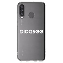 Átlátszó szilikon tok az alábbi mobiltelefonokra Huawei P30 Lite - Picasee - new logo - white