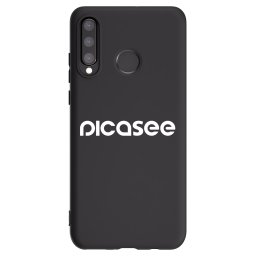 Fekete szilikon tok az alábbi mobiltelefonokra Huawei P30 Lite - Picasee - new logo - white