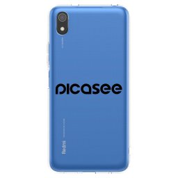 Átlátszó szilikon tok az alábbi mobiltelefonokra Xiaomi Redmi 7A - Picasee - new logo - black