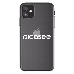 Átlátszó szilikon tok az alábbi mobiltelefonokra Apple iPhone 11 - Picasee - new logo - white