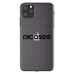 Átlátszó szilikon tok az alábbi mobiltelefonokra Apple iPhone 11 Pro Max - Picasee - new logo - black