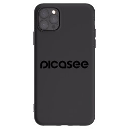 Fekete szilikon tok az alábbi mobiltelefonokra Apple iPhone 11 Pro Max - Picasee - new logo - black