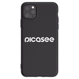 Fekete szilikon tok az alábbi mobiltelefonokra Apple iPhone 11 Pro Max - Picasee - new logo - white
