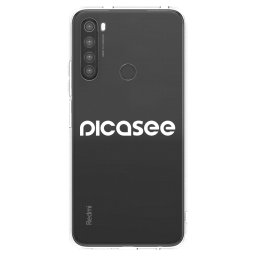 Átlátszó szilikon tok az alábbi mobiltelefonokra Xiaomi Redmi Note 8 - Picasee - new logo - white