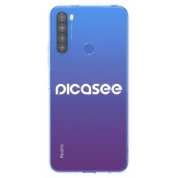 Átlátszó szilikon tok az alábbi mobiltelefonokra Xiaomi Redmi Note 8T - Picasee - new logo - white