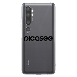 Átlátszó szilikon tok az alábbi mobiltelefonokra Xiaomi Mi Note 10 (Pro) - Picasee - new logo - black