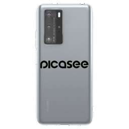 Átlátszó szilikon tok az alábbi mobiltelefonokra Huawei P40 Pro - Picasee - new logo - black