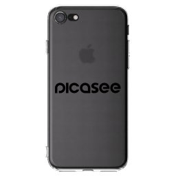 Átlátszó szilikon tok az alábbi mobiltelefonokra Apple iPhone SE 2020 - Picasee - new logo - black