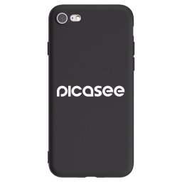 Fekete szilikon tok az alábbi mobiltelefonokra Apple iPhone SE 2020 - Picasee - new logo - white