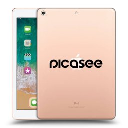 Átlátszó szilikon tok az alábbi táblagépre Apple iPad 9.7" 2018 (6. gen) - Picasee - new logo - black