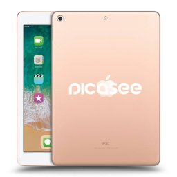 Átlátszó szilikon tok az alábbi táblagépre Apple iPad 9.7" 2018 (6. gen) - Picasee - new logo - white