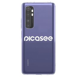 Átlátszó szilikon tok az alábbi mobiltelefonokra Xiaomi Mi Note 10 Lite - Picasee - new logo - white