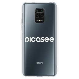 Átlátszó szilikon tok az alábbi mobiltelefonokra Xiaomi Redmi Note 9S - Picasee - new logo - white