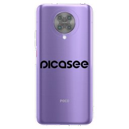Átlátszó szilikon tok az alábbi mobiltelefonokra Xiaomi Poco F2 Pro - Picasee - new logo - black