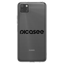 Átlátszó szilikon tok az alábbi mobiltelefonokra Huawei Y5P - Picasee - new logo - black