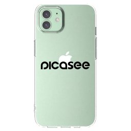 Átlátszó szilikon tok az alábbi mobiltelefonokra Apple iPhone 12 Pro - Picasee - new logo - black
