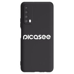 Fekete szilikon tok az alábbi mobiltelefonokra Huawei P Smart 2021 - Picasee - new logo - white