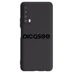 Fekete szilikon tok az alábbi mobiltelefonokra Huawei P Smart 2021 - Picasee - new logo - black