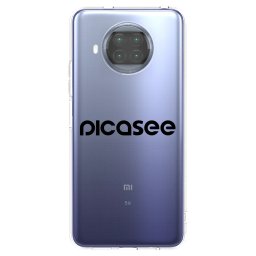 Átlátszó szilikon tok az alábbi mobiltelefonokra Xiaomi Mi 10T Lite - Picasee - new logo - black