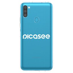 Átlátszó szilikon tok az alábbi mobiltelefonokra Samsung Galaxy M11 - Picasee - new logo - white