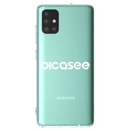 Átlátszó szilikon tok az alábbi mobiltelefonokra Samsung Galaxy M51 M515F - Picasee - new logo - white